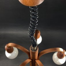 画像6: ☆レア・昇降式☆  1960's【DOMUS】German Wood Chandelier (6)