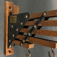 画像3: 1920-30's "Holds more Hanger" Wood＆STEEL Folding Hanger (3)