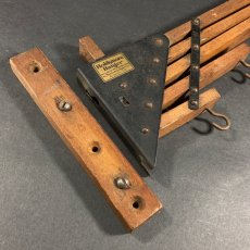 画像5: 1920-30's "Holds more Hanger" Wood＆STEEL Folding Hanger (5)