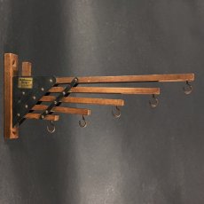 画像1: 1920-30's "Holds more Hanger" Wood＆STEEL Folding Hanger (1)