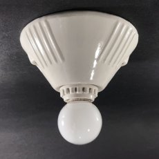 画像1: 1930's Art Deco Porcelain Bare Bulb Light (1)