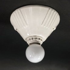 画像4: 1930's Art Deco Porcelain Bare Bulb Light (4)