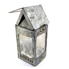 画像3: 1910-20's "Galvanized Steel" Folding Candle Lantern (3)