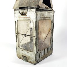 画像4: 1910-20's "Galvanized Steel" Folding Candle Lantern (4)