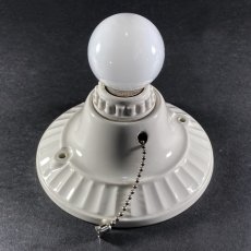 画像3: 1930's Art Deco Porcelain Bare Bulb Light (3)