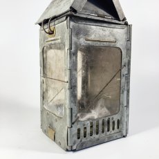 画像5: 1910-20's "Galvanized Steel" Folding Candle Lantern (5)