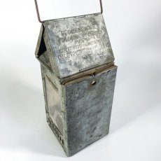 画像6: 1910-20's "Galvanized Steel" Folding Candle Lantern (6)