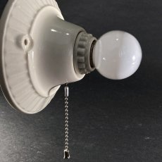画像2: 1930's Art Deco Porcelain Bare Bulb Light (2)