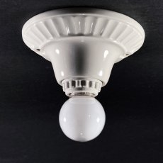 画像1: 1930's Art Deco Porcelain Bare Bulb Light (1)