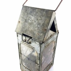 画像3: 1910-20's "Galvanized Steel" Folding Candle Lantern (3)