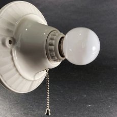 画像2: 1930's Art Deco Porcelain Bare Bulb Light (2)