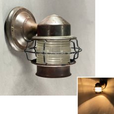 画像1: 1930-40's "Shabby" Caged Porch Lamp (1)