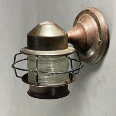 画像2: 1930-40's "Shabby" Caged Porch Lamp (2)