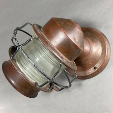 画像4: 1930-40's "Shabby" Caged Porch Lamp (4)