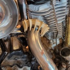 画像13: 【N.O.S.】Vintage Harley Davidson Shovelhead Finned Exhaust Pipe Clamps (13)