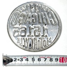画像4: 【1972 CHICAGO】Motorcycle Vehicle Tax License Plate Medallion Tag (4)