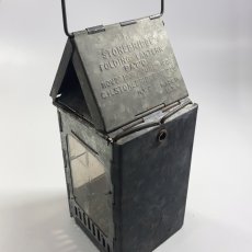 画像6: 1910-20's "Galvanized Steel" Folding Candle Lantern (6)