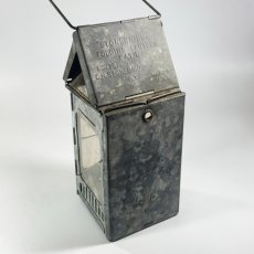 画像6: 1910-20's "Galvanized Steel" Folding Candle Lantern (6)