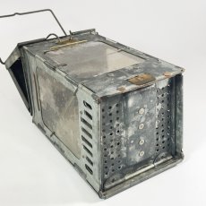 画像7: 1910-20's "Galvanized Steel" Folding Candle Lantern (7)