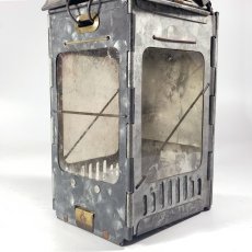 画像4: 1910-20's "Galvanized Steel" Folding Candle Lantern (4)