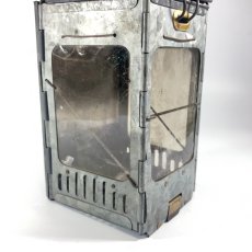 画像5: 1910-20's "Galvanized Steel" Folding Candle Lantern (5)