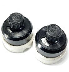 画像4: -＊バラ売り・残り3個＊-  1920-30's "BLACK×WHITE" Porcelain Rotary Switch 【Dead-Stock】  (4)