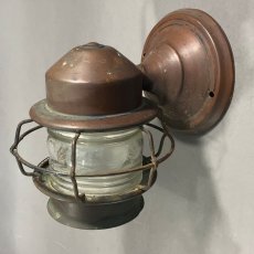画像2: 1930-40's "Shabby" Caged Porch Lamp (2)