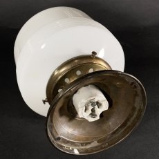 画像4: 1920's Art Deco "Milk Glass" Ceiling Light  (4)