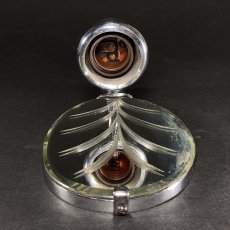 画像8: 1930's Nickel Plated Cast Brass  "Mirror" Candle Lamp【Art Deco】 (8)