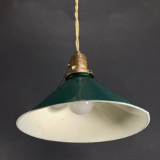 画像2: 1930-40's "Green Shade" Pendant Lamp (2)