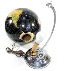 画像10: -✴︎Mint Condition✴︎-　 Early-1950's ★Black Ocean★ World Globe Lamp【12 inch】 (10)