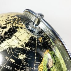 画像9: -✴︎Mint Condition✴︎-　 Early-1950's ★Black Ocean★ World Globe Lamp【12 inch】 (9)