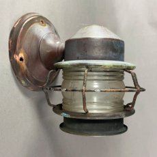 画像4: 1930-40's "Shabby" Caged Porch Lamp (4)