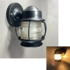 画像1: 1950's "Shabby" Caged Porch Lamp (1)