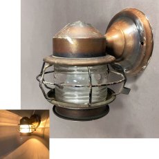 画像1: 1930-40's "Shabby" Caged Porch Lamp (1)