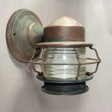 画像4: 1930-40's "Shabby" Caged Porch Lamp (4)