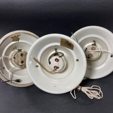 画像5: 1930's Art Deco Porcelain Bare Bulb Light　 ★超レア・３台セット★ (5)