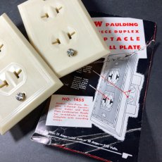 画像4: -＊2個セット＊- 1950's "PAULDING" Bakelite Outlet  ★デッドストック★ (4)