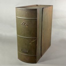 画像1: 1930's "ASCO N.Y." Steel File Box【 FAT !! 】 (1)