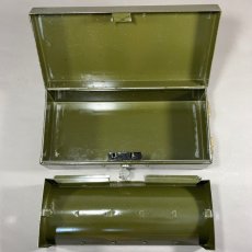 画像6: 1940's "ASCO NEW YORK" Steel Safety Box with Key (6)