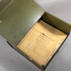 画像5: 1930's "ASCO N.Y." Steel File Box【 FAT !! 】 (5)
