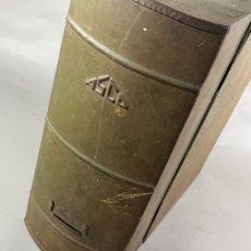画像2: 1930's "ASCO N.Y." Steel File Box【 FAT !! 】 (2)