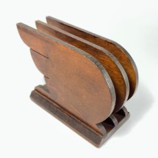 画像4: 1930's ART-DECO  ★LETTERS★  Wooden Letter Holder  (4)