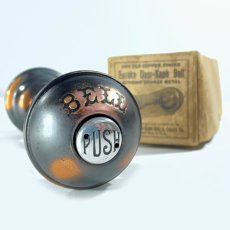 画像2: -＊Dead-Stock＊-　 ☆BELL☆PUSH☆  1900's "COMBINATION" Door Knob ＆ BELL  【Japanned】 (2)
