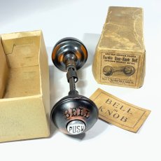 画像3: -＊Dead-Stock＊-　 ☆BELL☆PUSH☆  1900's "COMBINATION" Door Knob ＆ BELL  【Japanned】 (3)