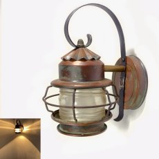 画像1: 1930's "Shabby" Caged Porch Lamp  (1)