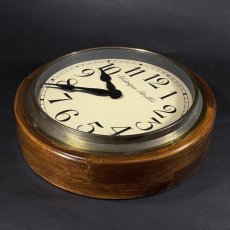 画像4: 1920's ★BRILLIE★   French Art Deco Wooden Wall Clock (4)