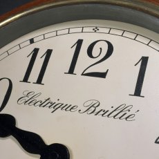 画像7: 1920's ★BRILLIE★   French Art Deco Wooden Wall Clock (7)