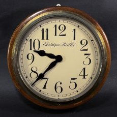 画像1: 1920's ★BRILLIE★   French Art Deco Wooden Wall Clock (1)