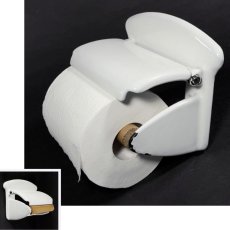 画像1: 1920-30's German-Deco "Cast-Iron" Toilet Paper Holder (1)
